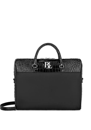 Billionaire crocodile-effect briefcase - Black