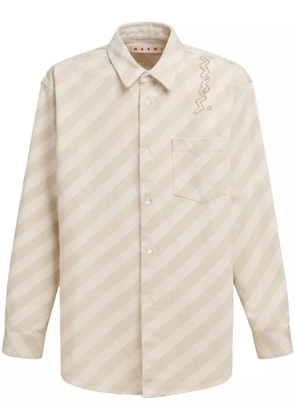 Marni striped buttoned shirt - Neutrals