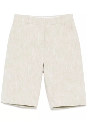 System slim-fit Bermuda shorts - Neutrals