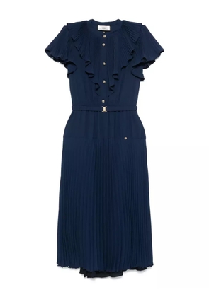 NISSA pleated midi dress - Blue