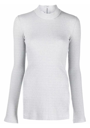 Helmut Lang ribbed-knit long-sleeve top - Grey