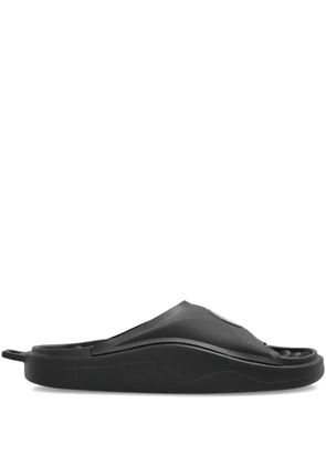 adidas by Stella McCartney logo-patch slides - CBLACK CBLACK CBLACK