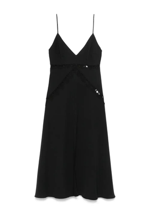 NISSA embroidered midi dress - Black