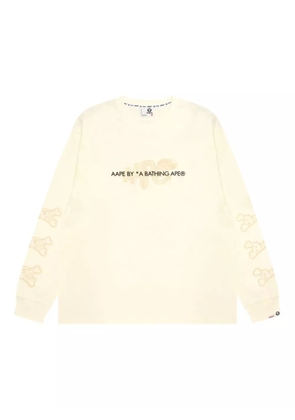 AAPE BY *A BATHING APE® graphic-print long-sleeve T-shirt - Neutrals