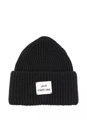 Rossignol ribbed-knit label beanie - Black