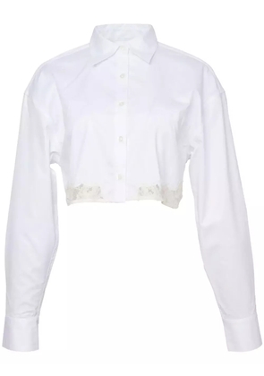 Fleur Du Mal poplin cropped shirt - White