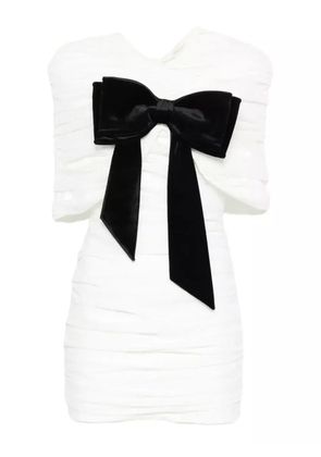 SHUSHU/TONG bow-detail mini dress - White