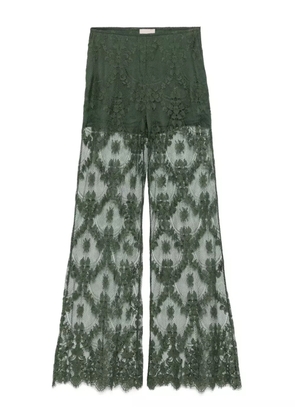Elie Saab silk trousers - Green