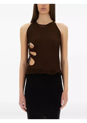 Selia Richwood Lily cut-out halter top - Brown