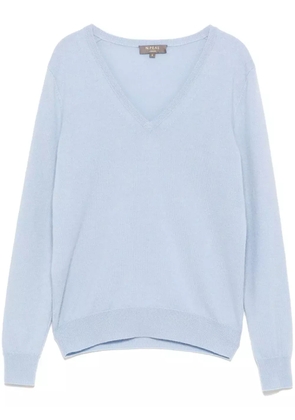 N.Peal Phoebe V neck jumper - Blue