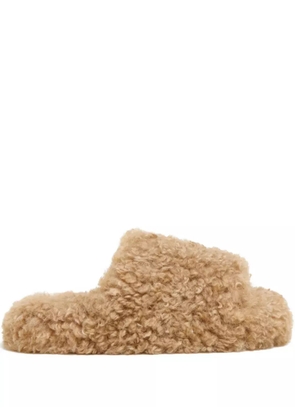 Apparis Dillon bouclette slides - Neutrals