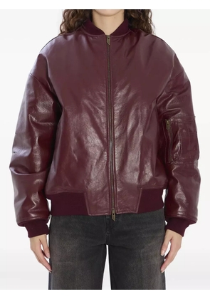 Salvatore Santoro padded leather jacket - Red