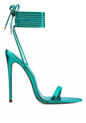 Femme La 120mm London lace-up sandals - Green