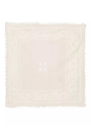 Liska fringed-edge scarf - White