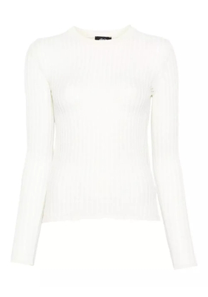 DIXIE ribbed long-sleeve sweater - White