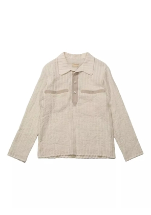 COMMUNS textured two-pocket shirt - Neutrals
