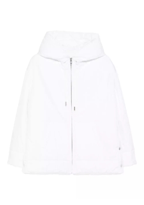 Liska hooded zip-front coat - White