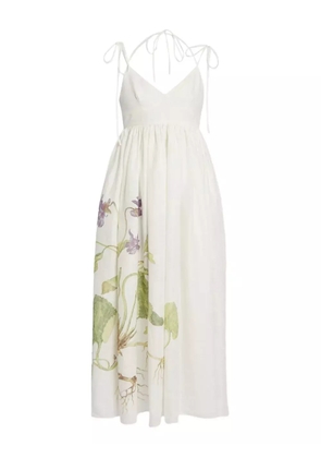 ERDEM floral-print midi dress - White