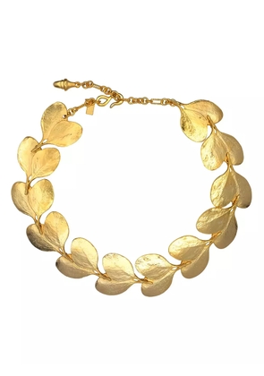 Kenneth Jay Lane Leaves-charm necklace - Gold