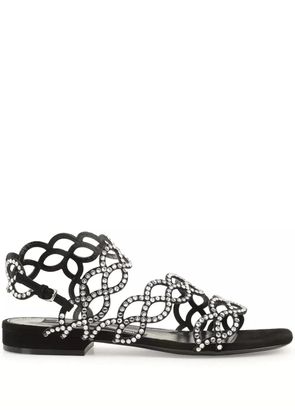 Sergio Rossi sr Mermaid crystal-embellished sandals - Black