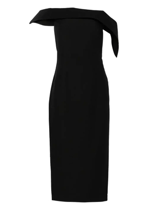 Roland Mouret off-shoulder crepe midi dress - Black