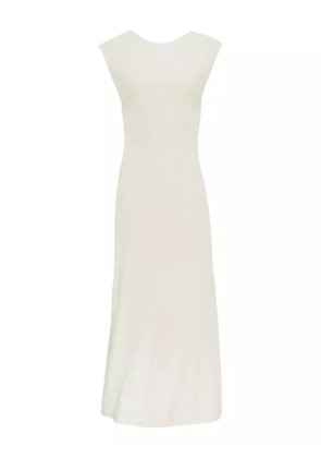Aya Muse boat-neck midi dress - White