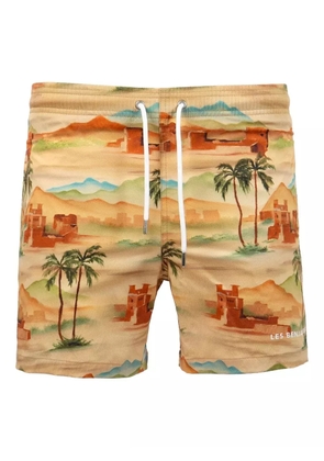 Les Benjamins drawstring printed swim shorts - Neutrals