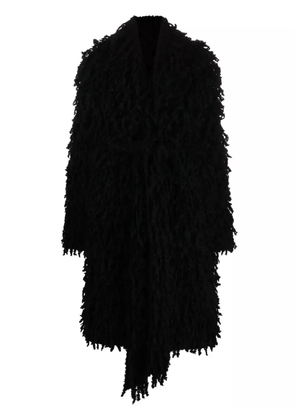 ANDREĀDAMO faux-fur belted coat - Black