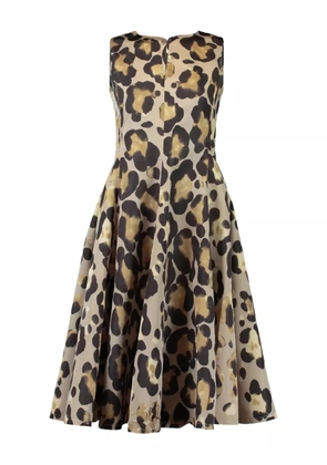 Sara Roka Mariella animal-print sleeveless dress - Neutrals