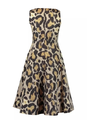 Sara Roka Mariella animal-print midi dress - Neutrals