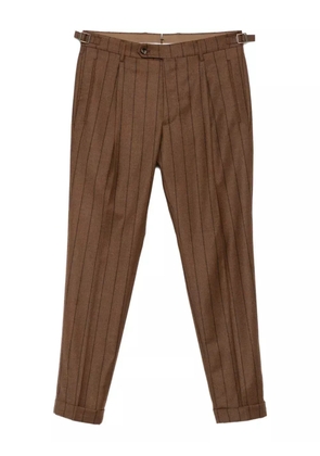 Berwich pinstripe pleated trousers - Brown