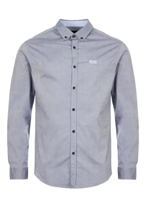 BOSS embroidered cotton shirt - Blue