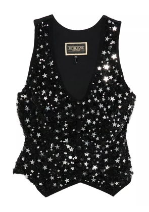 MITILIANE COUTURE sequined star gilet - Black
