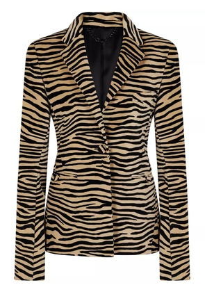 Rabanne tiger-print stretch-cotton blazer - Neutrals