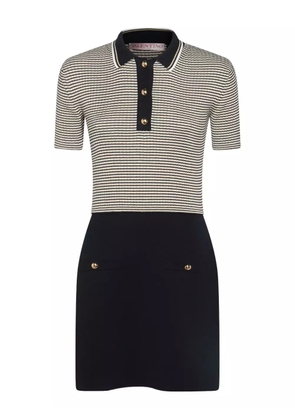Valentino Garavani striped polo mini dress - Black
