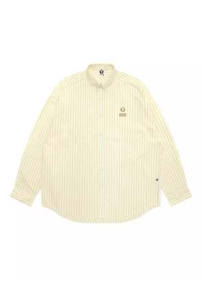 AAPE BY *A BATHING APE® logo-embroidered shirt - Yellow