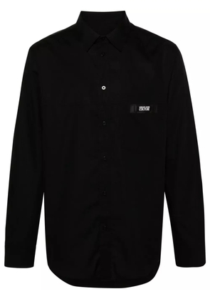 Versace Jeans Couture logo-patch cotton shirt - Black