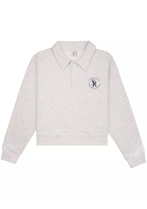 Sporty & Rich S&R cotton polo top - Grey