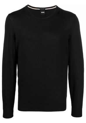 BOSS crew neck pullover sweater - Black