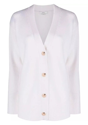 Vince Weekend V-neck ribbed cardigan - White