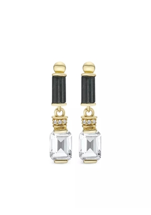 V JEWELLERY agate drop earrings - Gold