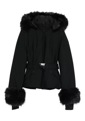 Goldbergh Giselle belted faux fur ski jacket - Black