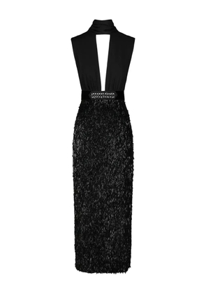 Johanna Ortiz Her Vibe embellished keyhole-neck maxi dress - Black
