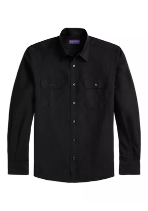 Ralph Lauren Purple Label double-pocket long-sleeve shirt - Black