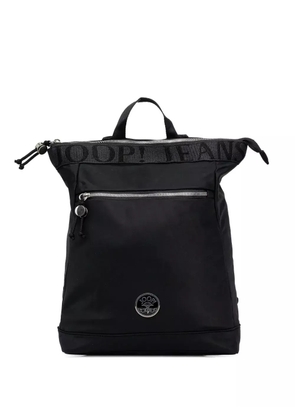 Joop! logo-detail top-zip backpack - Black