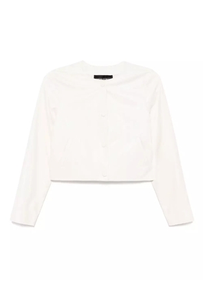 Cynthia Rowley Downtown cropped leather jacket - Neutrals