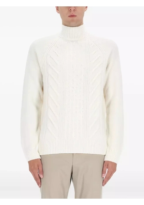 BOSS cable-knit sweater - White