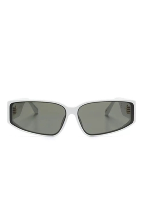 Linda Farrow Alexis biker-frame sunglasses - White