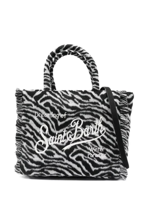 MC2 Saint Barth zebra print fringed tote bag - Black