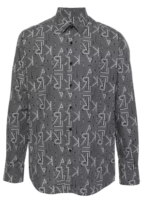 Karl Lagerfeld logo-print cotton shirt - Black